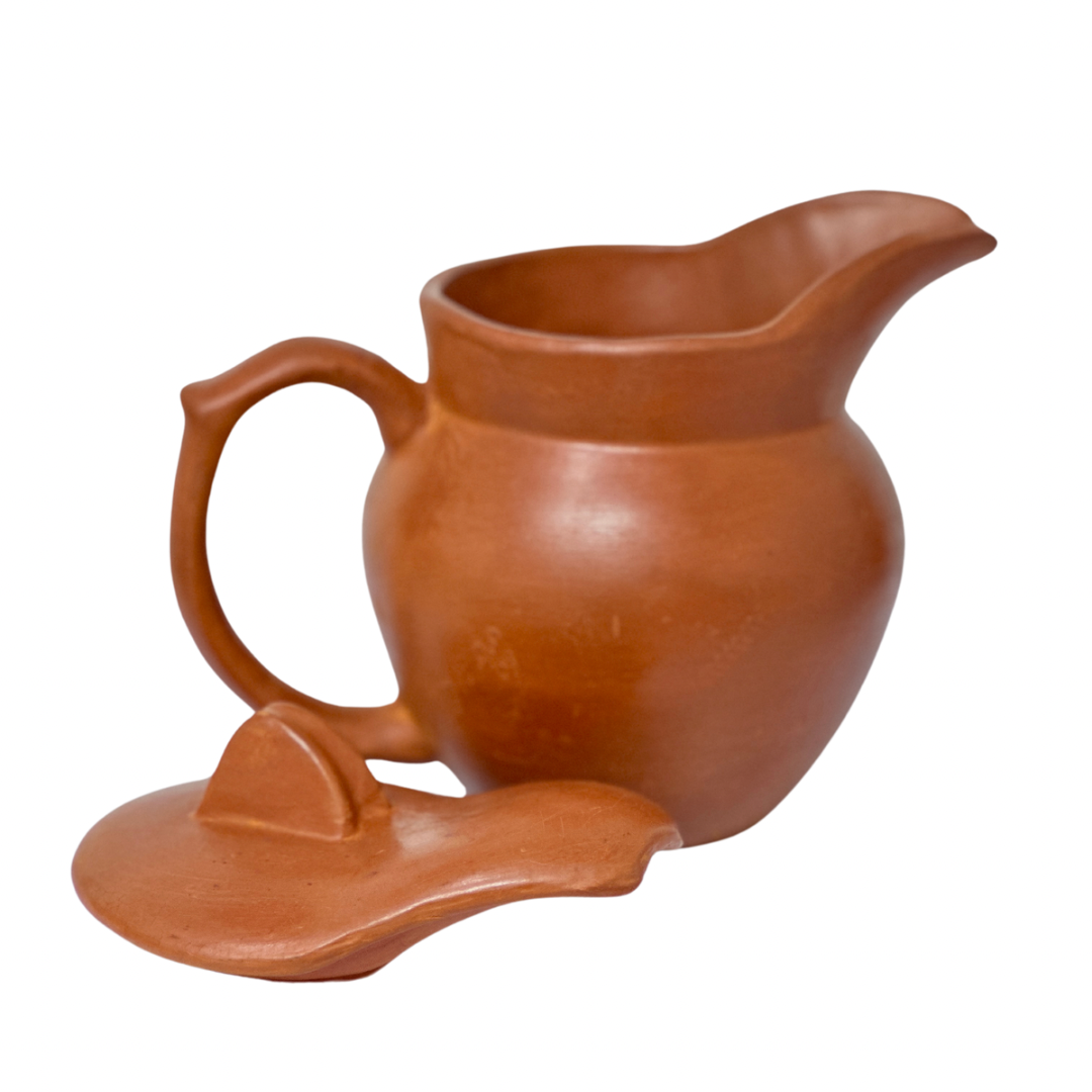 Handmade Clay Water Jug with Lid - 1 Liter