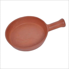 Clay Fry Pan with Handle for Cooking on Gas