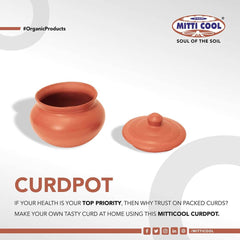 Clay Curd Pot with Cap 650 ml