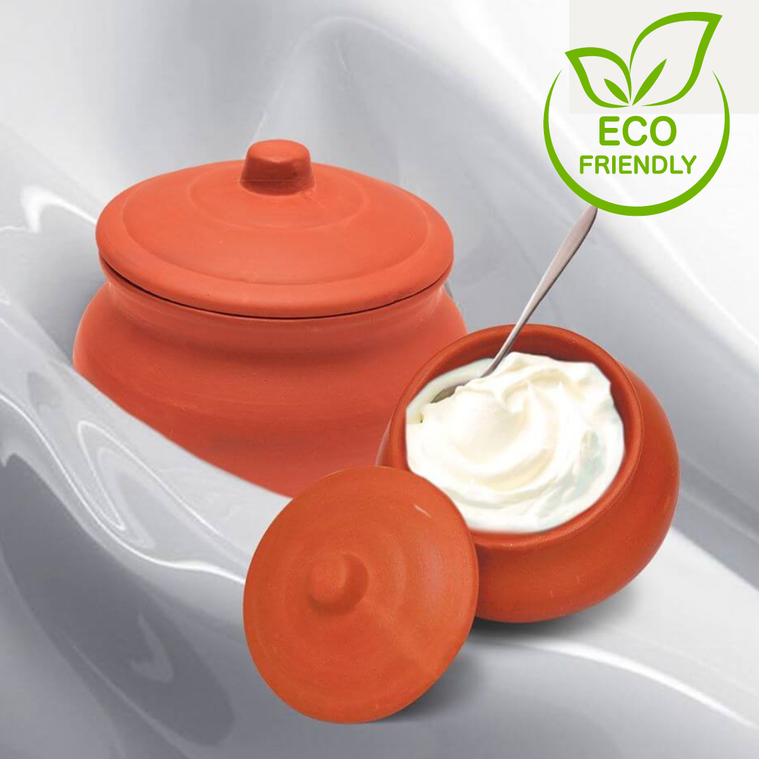 Clay Curd Pot with Cap 650 ml